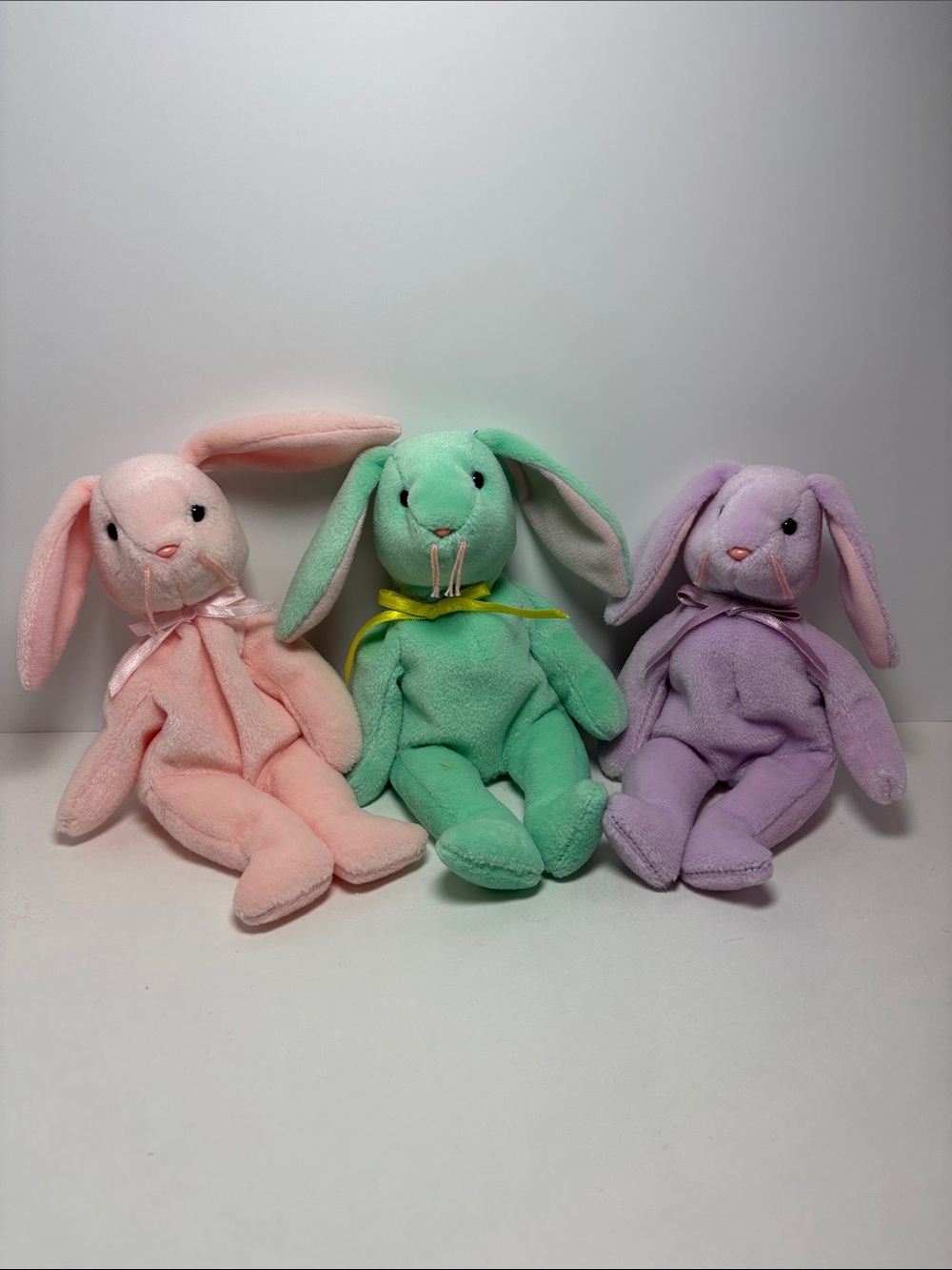 Ty Pastel Bunny Trio Plush - Pink, Mint, Lavender